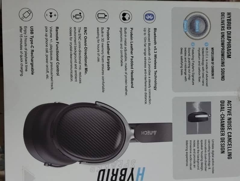 a4tech bh350c Wireless Headphones Active Noise Cancelling 3