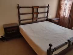 wooden bed in very good condition with mattress s