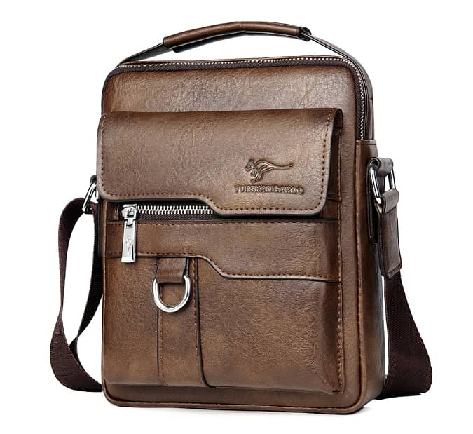 Kangaroo Luxury Brand Vintage Man Bags Leather Shoulder Bag For Men 1