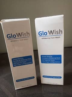 glo wish facewash + whitening cream