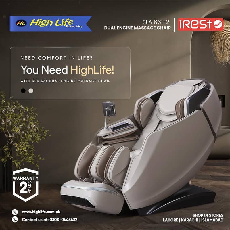 iREST MASSAGE CHAIR PAKISTAN, 4D World no. 1 Massage Chair|Recliner 9