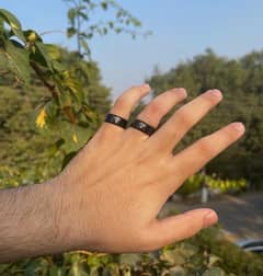 Black Ring Bands ,Pack of 2