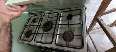 Canon company 5 burner stove glass top  working condition