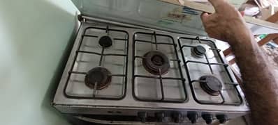 Canon company 5 burner stove glass top  working condition choola