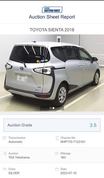 TOYOTA SiENTA 2018 G LED 3.5 GRAGE 9