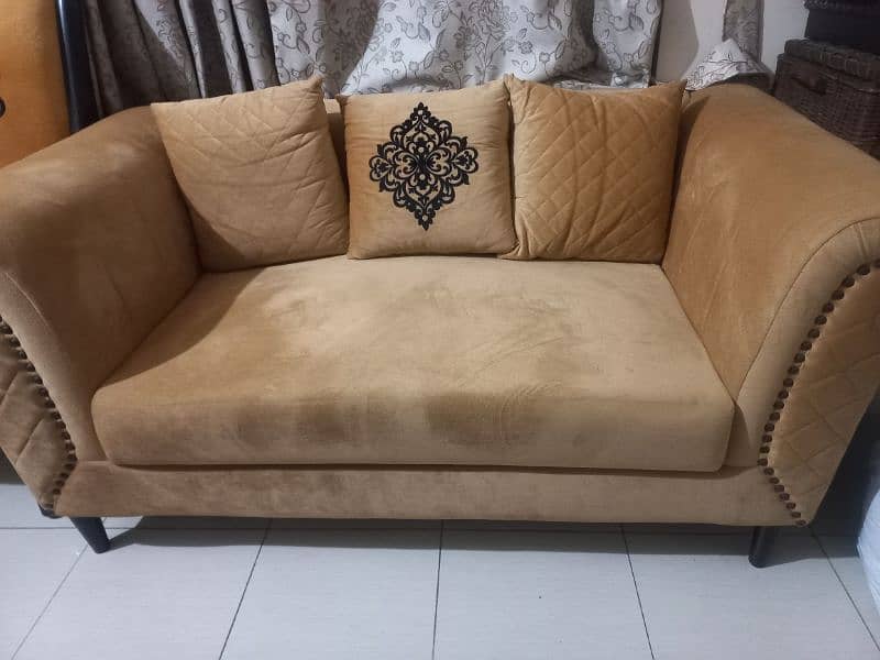 New 2 seater sofa with 3 full size cushions for sale 0