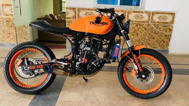 Costom made cafe racer bike for sale Lahore number 1