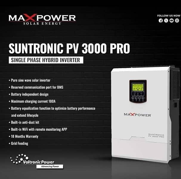 Max Power Suntronic Pro 3KW PV3000 0