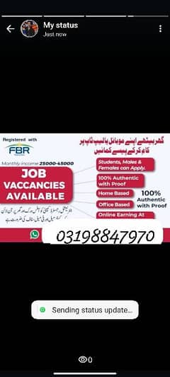 male and female staff required to office work