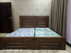 2 solid Ash Wood single bed High Quality