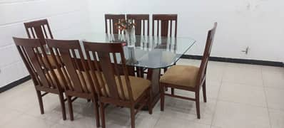 8 SEATER DINING TABLE ALMOST NEW