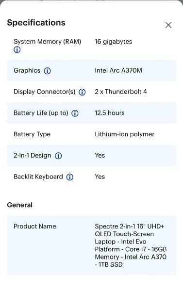 hp spectre x360 core i7 13th gen 16gb 1tb ssd OLED display 13