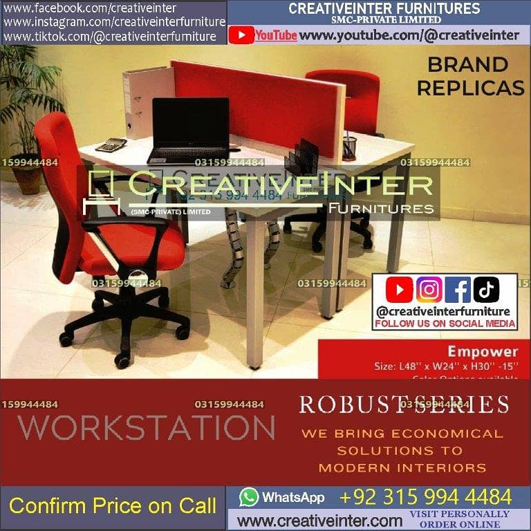 Workstation Work Table Conference Executive Boss Office Desk Chair 12