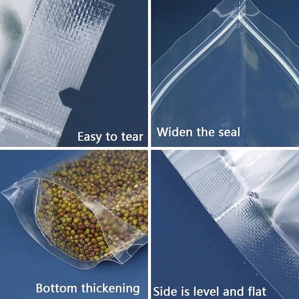 Transparent window zipper standup pouches 5