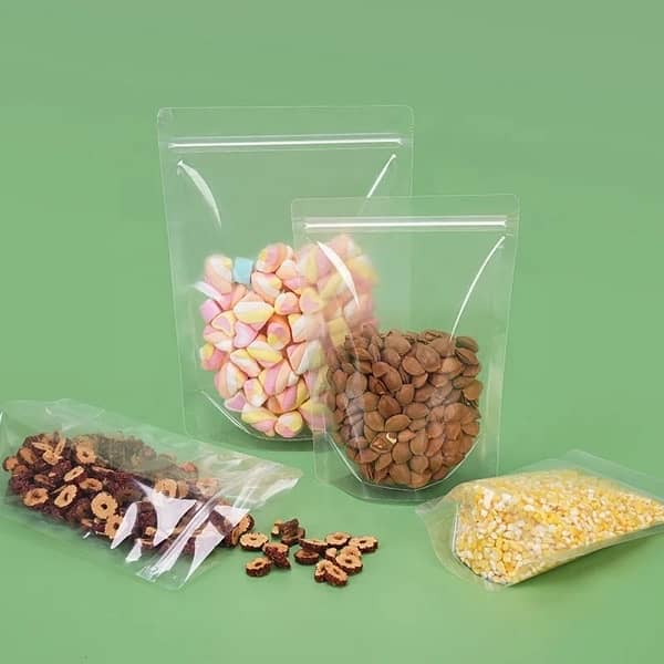 Transparent window zipper standup pouches 14