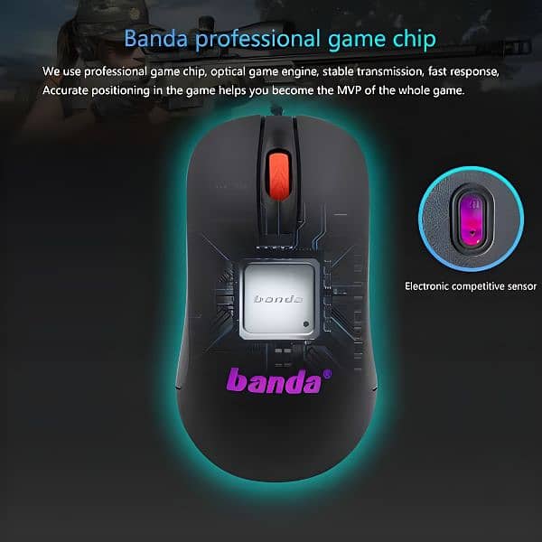 Banda KM-99 Best Gaming Combo RGB Gaming Keyboard, Mouse And MousePad 5