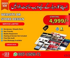 Wordpress & Shopify Website Design In Very Cheapeat Price