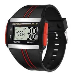 Men Rectangle Luminous Backlight Sports Date Digital Wrist Watch.