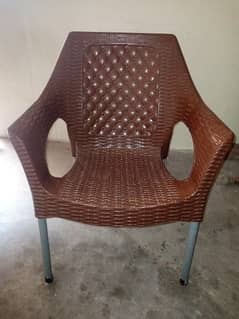 Plastic chair uased 1250 ki ek chair. available ha