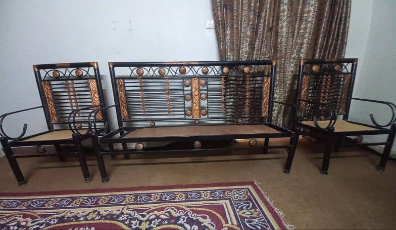 Iron Sofa set with Iron settee 2