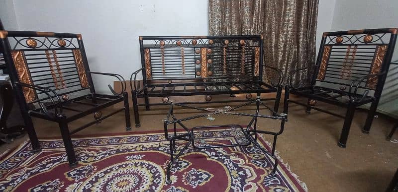 Iron Sofa set with Iron settee 4