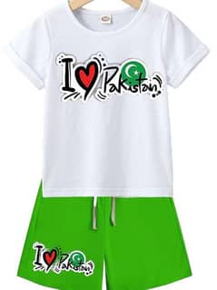 2 pcs boy's t-shirt and shorts set for 14 august