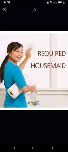 urgent female maid require for domestic work its for 24 hrs