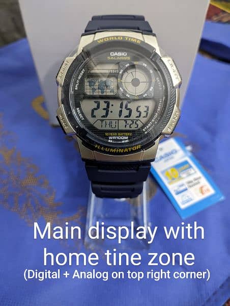 Brand New Original Casio AE1000W-2AV World Time Watch 3