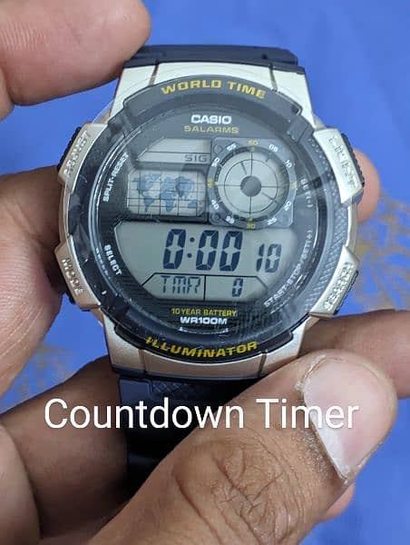 Brand New Original Casio AE1000W-2AV World Time Watch 6