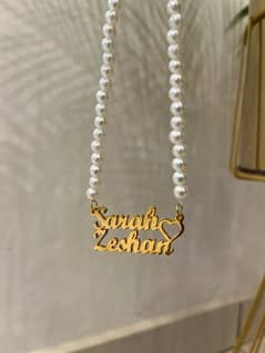 customie pearl name necklace