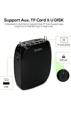 SHIDU Wireless Voice Amplifier with Microphone