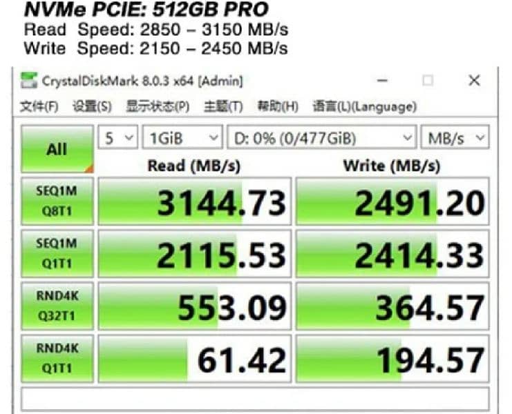 NVME M. 2 XrayDisk Pro 512gb Brand New 3000mb+ read speed 2