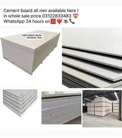 cement baord sheets all mm available here in whole sale