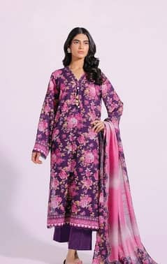sale sale. 3 pcs women unstitched khaddar printed suit