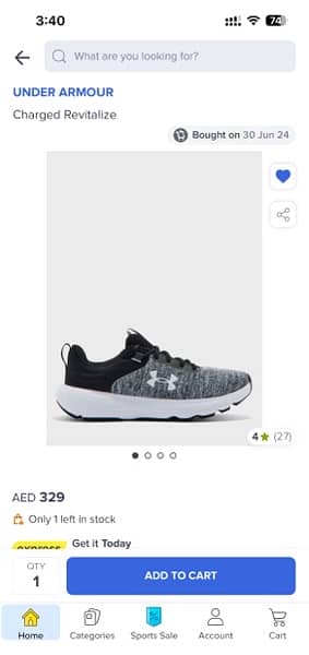 Under Armour Charged Revitalize - Size 44 4