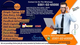 Males & females can apply for online home base Simple Typing job with