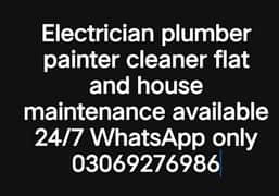 Electrician/ Plumber/ Cleaning/ House Shifting and all other services