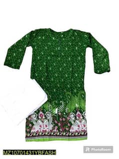 2'pc woman's stitched lawn printed suit.