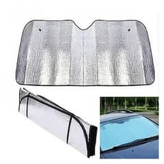 Car front windscreen sun shade foldable