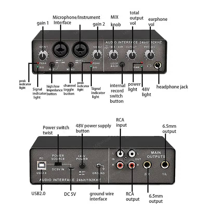 Audio Mixing, Studio audio interface, songs making, vocal output 1