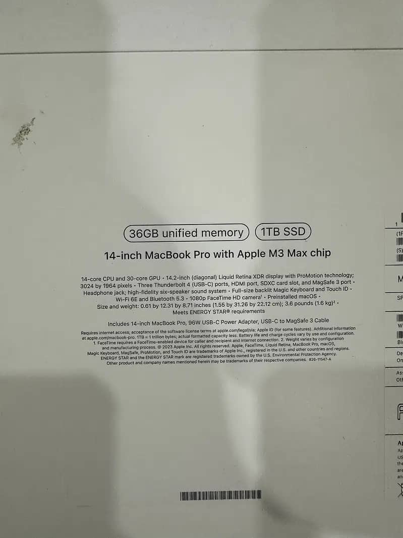 Macbook Pro M3 Max 2023 16.2 inch 36/1 Tb - Space Black MRW33 Silver 3