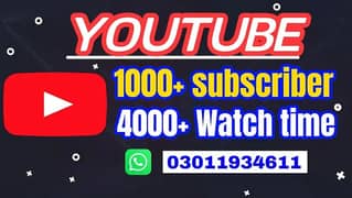 YouTube channel monetization 1k Subscribers 4k watch Hour time
