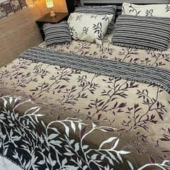 7 Pcs Cotton Salonica Printed Comforter Set. Free Home Delivery