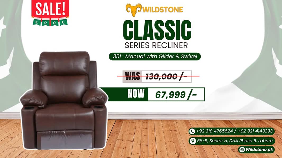 Recliner classic series, imported recliner, sofa, azadi sale recliner 0