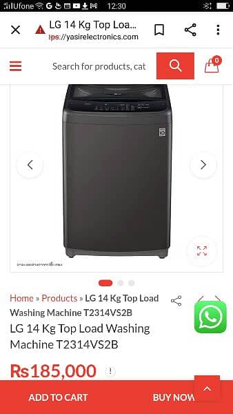 LG automatic washing machine with spinner 8