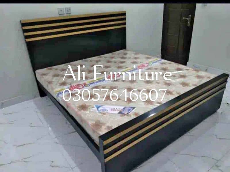 Latest double bed, Simple design double bed, Wooden double bed 3