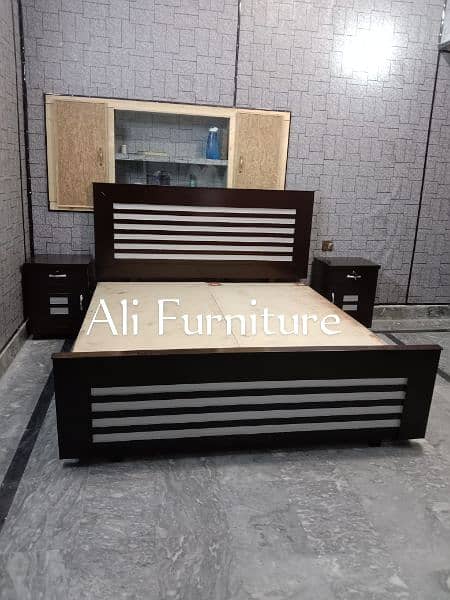 Latest double bed, Simple design double bed, Wooden double bed 4