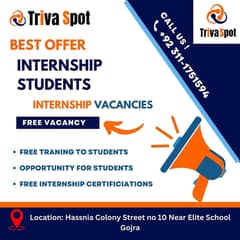 Internship Opportunity for students free traning and certifications