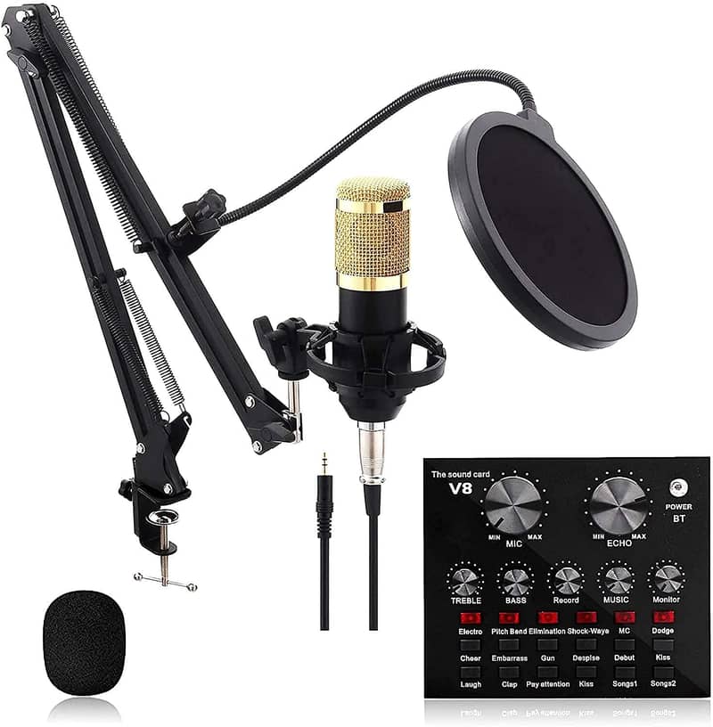 Condenser Microphone Kit – With Pop Filter & Microphone Stand 5