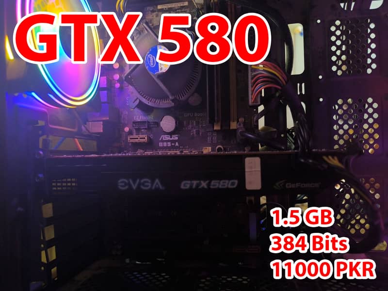 Nvidia GT 240 1 GB | GTX 580 1.5 GB | AMD R5-240 1 GB | GT 430 | PSU 0